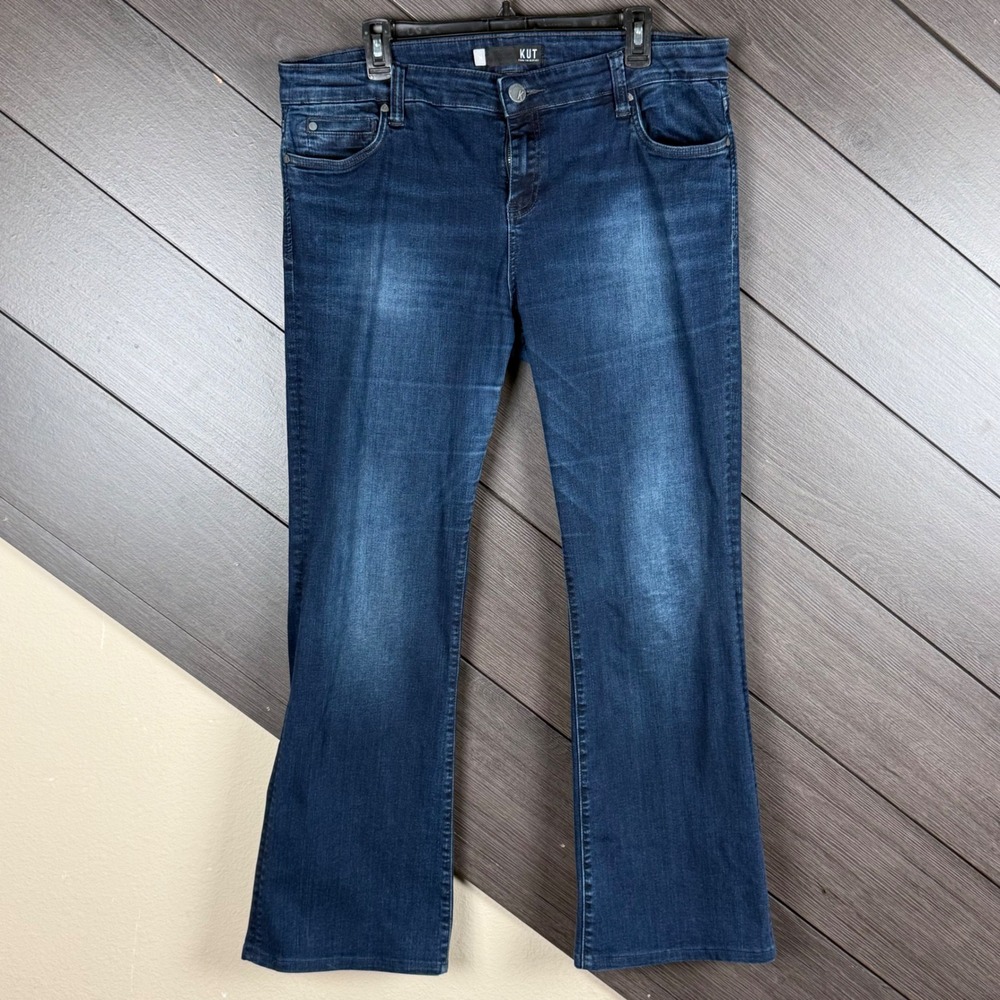 Kut From The Kloth Women's 16 Bootcut Jeans Dark Wash Stretch Denim Casual